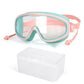 Fashionable women's large-frame swimming goggles high-definition anti-fog goggles and earplugs integrated diving goggles swimming equipment