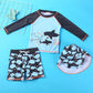 Boys Long Sleeve Children's Bathing Suit Crocodile UV Protection Toddler Swimsuit