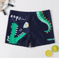 Boys Swim Trunks With Swimming Cap Cartoon Print Kids Beach Short Dinosaur Swimsuit
