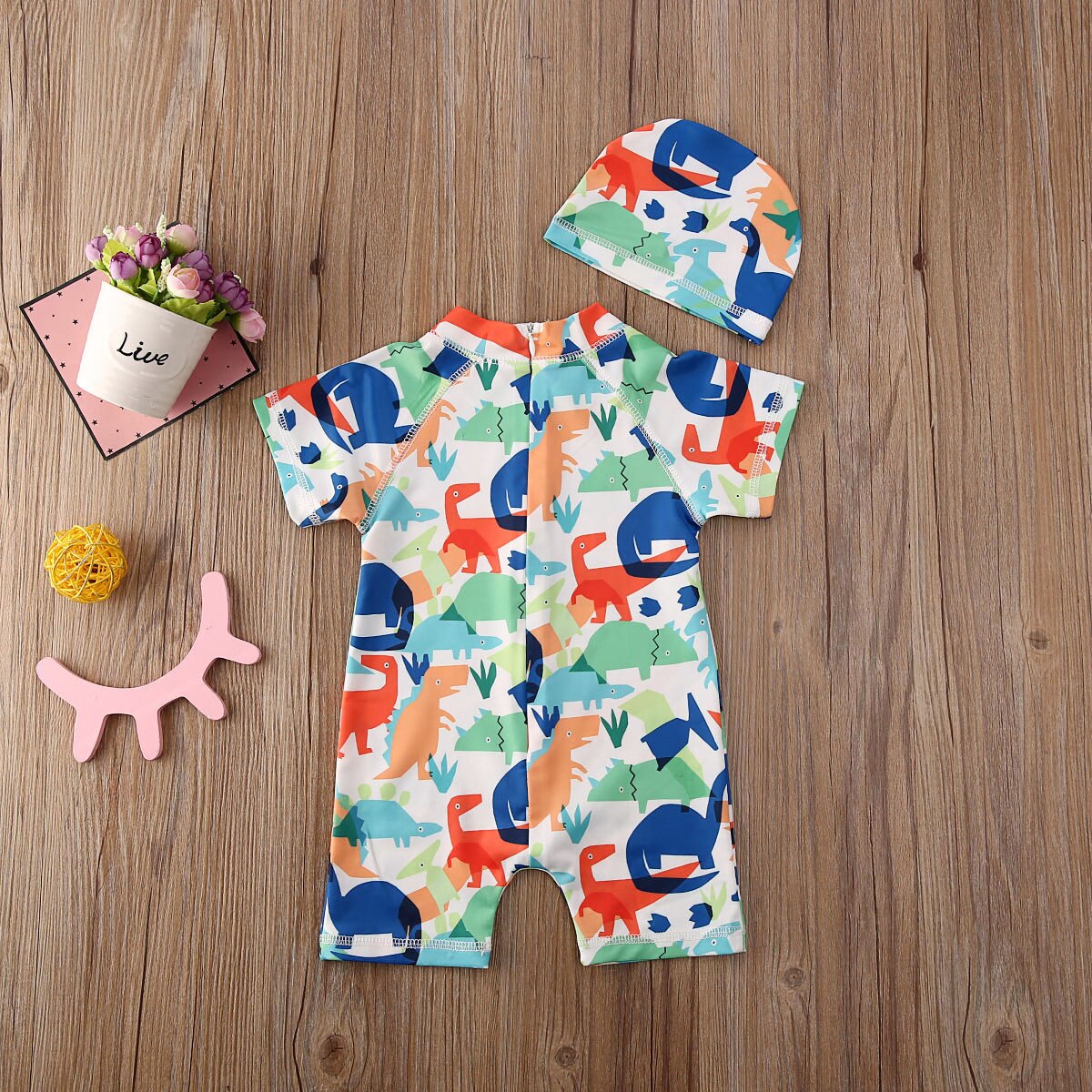 Kid Boy Summer  Swimsuit Toddler Sun Protective Rash Guard One Piece Swimwear