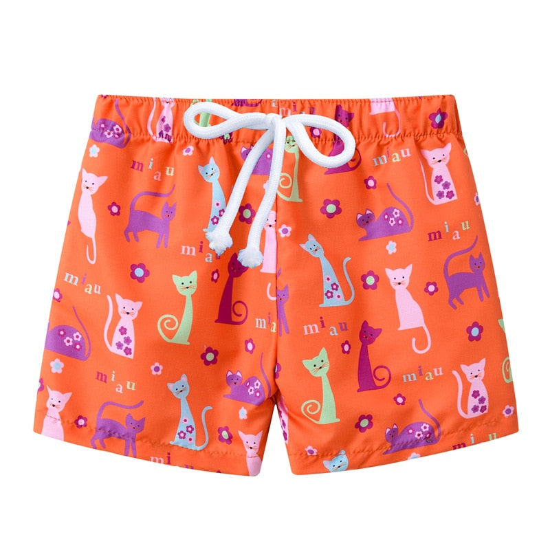 Kids Girls Shorts Summer Printed  Swimming Shorts