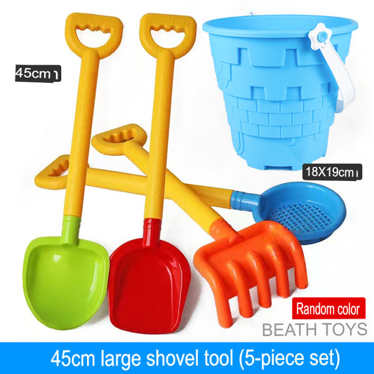 Beach toy set large sand shovel tool baby sand play parent-child interaction beach sand shovel hourglass
