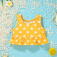Girls Two Piece Printed Top With Briefs Set Summer Beach Swimwear