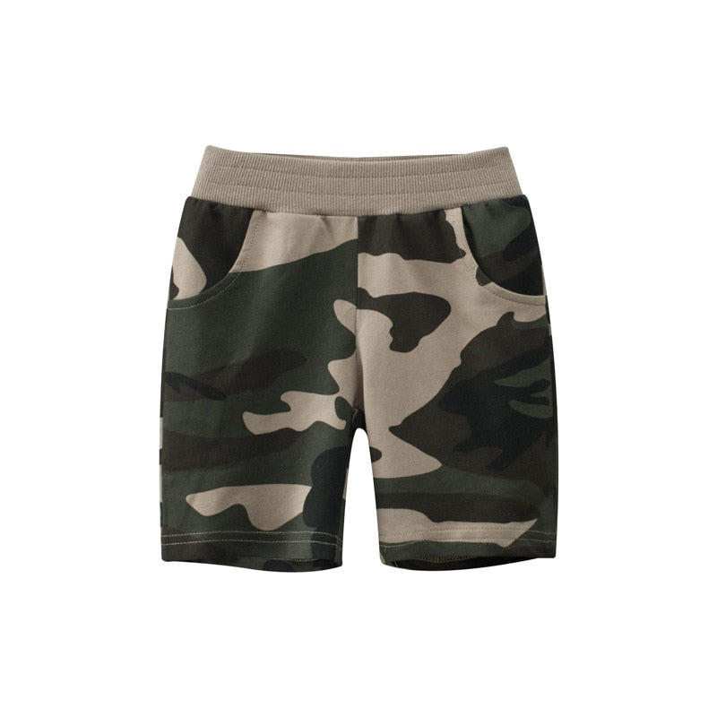 Boys Summer Camouflage Shorts Cotton Trousers Kids Beachwear