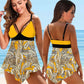 Women Two Piece Flower Printed Tankini Swimwear