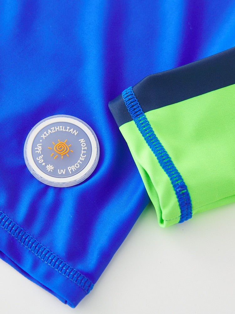 Kids Bathing Suit Dinosaur Swimsuit Boy Long Sleeve UPF50 UV Protection Swimwear