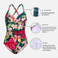 Women's One Piece Swimsuits Slimming Bodysuit V Neck Swimwear