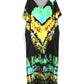 Women Casual Print Beach Wear Cover Up Loose V-neck  Swimsuit