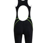 Water-repellent quick-drying women's knee-length swimsuit sports professional women's one-piece swimsuit with chest pad