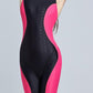 New waterproof and quick-drying imitation sharkskin women's knee-high five-point sports professional women's one-piece conservative swimsuit