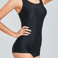New waterproof quick-drying imitation shark skin sports professional boxer one-piece swimsuit conservative swimsuit