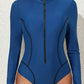 New long-sleeved one-piece swimsuit surfing suit wetsuit women's swimsuit.