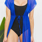 Women's Marina West Swim Pool Day Mesh Tie-Front Cover-Up in Royal Blue