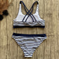 Women Striped Beach Bikinis Set & Swimwear Push Up Swimsuit Female Bathing Suits Bikini Girls Pool Swimming Suit