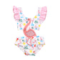 Infant Baby Girls One Piece Swimsuit Fashion Flamingo Print Summer Swimwear