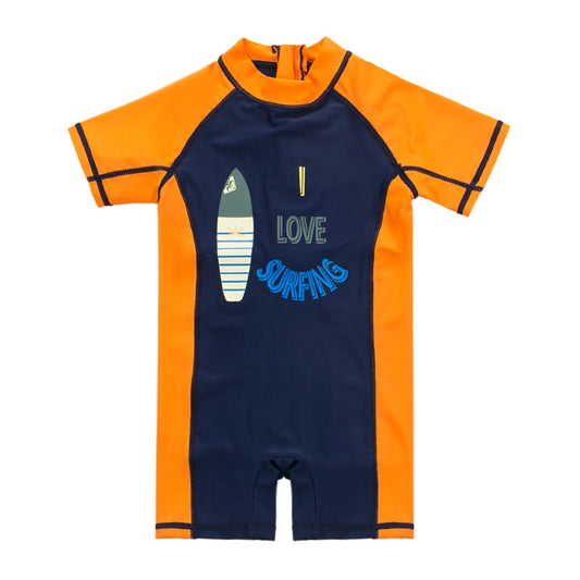 One-piece Swimsuit Baby Boy's Swimwear Summer Beachwear Short Sleeve Sun Protection Swimming Suits