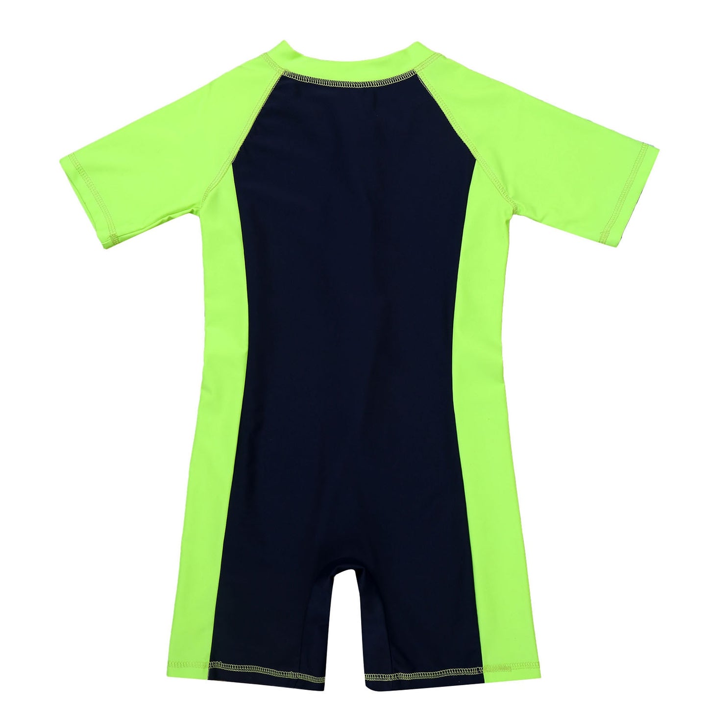 Kids Boys/Girls Zippered One-piece Short Sleeves  Rash Guard Beachwear