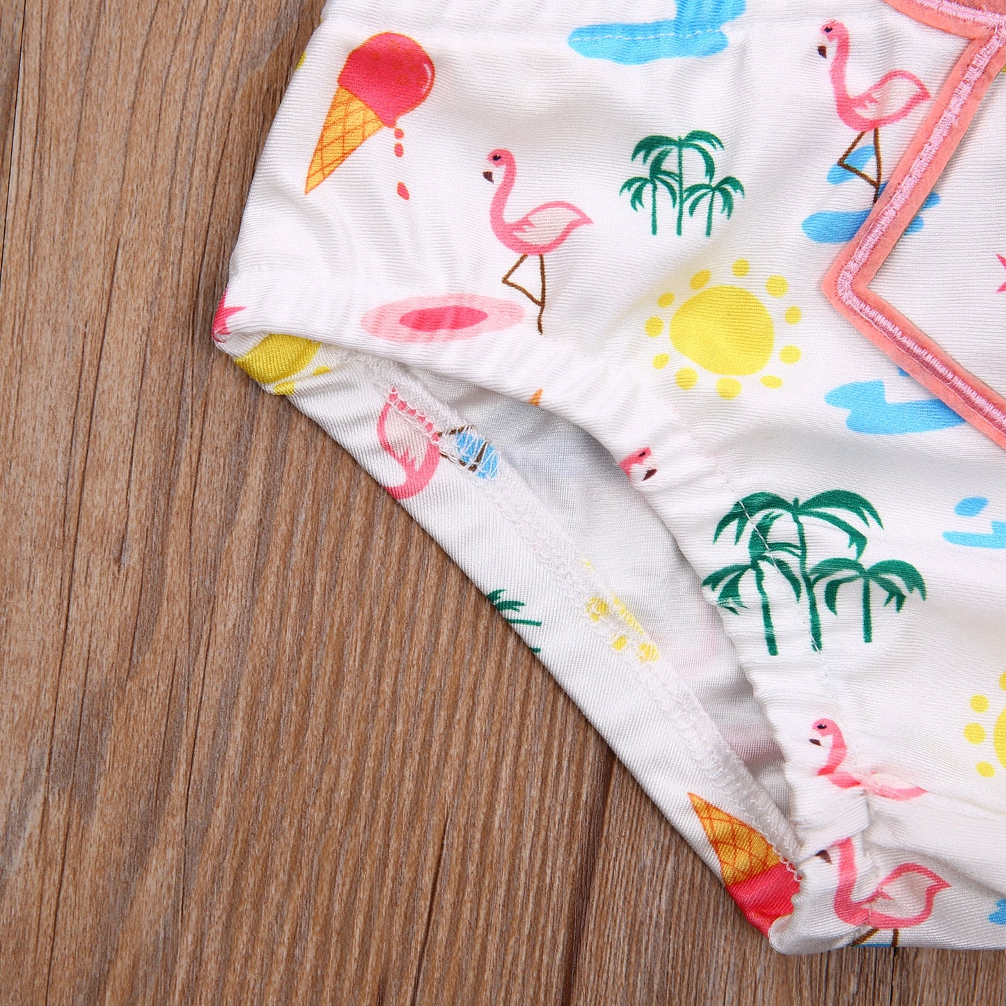 Infant Baby Girls One Piece Swimsuit Fashion Flamingo Print Summer Swimwear