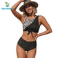 Women Leopard Swimsuit Bikini Set Two Piece Swimwear Fashion Swimming Bathing Suits