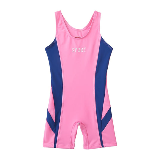 Girl Professional Competitive Swimsuit One-Piece Athletic Kids Swimwear