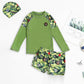 Kids Swimwear for Boys New  Camouflage Badges Printing Children Rash Guards Swimming Wear