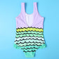 Kids Girl One Piece Swimsuit With Printed Style Cute Little Girl  Swimwear