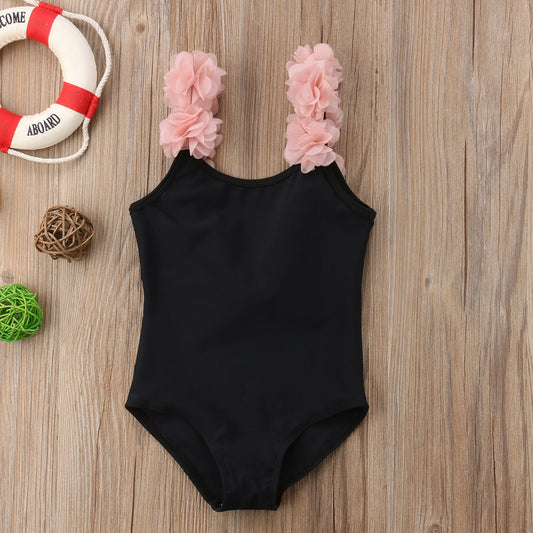 Kids Girls Baby Bikini Floral Straps Backless Beachwear Swimsuit