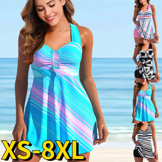 Women New Design Printing Beachwear Tankini Set