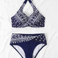 Women Print Bikini Halter Push Up Swimwear Female Two Pieces Bikini Set For Women