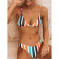 Women Thick Striped Pretty Beach Swimsuit - C7889KMSW