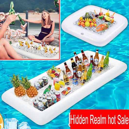 Spot inflatable fruit ice bar inflatable rectangular ice bar inflatable salad bar water inflatable drink tray ice trough