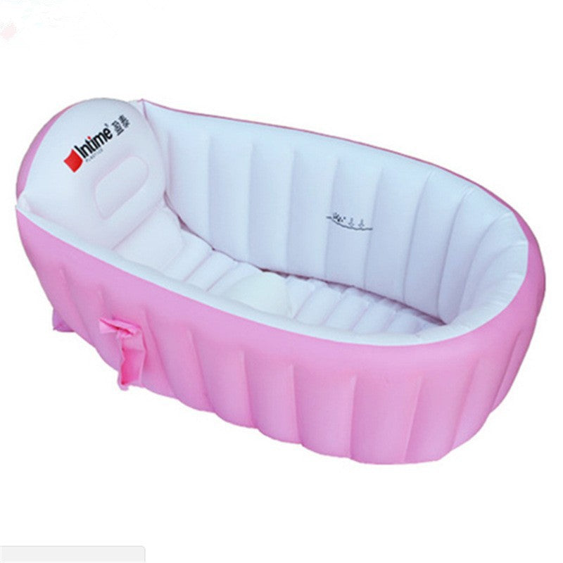 children's inflatable bathtub thickened large backrest baby shower baby bathtub