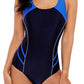 Women's Athletic Spaghetti Strap One Piece Training Swimsuit - WS119098