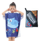 Children's bath towel cape digitally printed cartoon pattern water-absorbent beach seaside swimming boy's hooded cape bathrobe