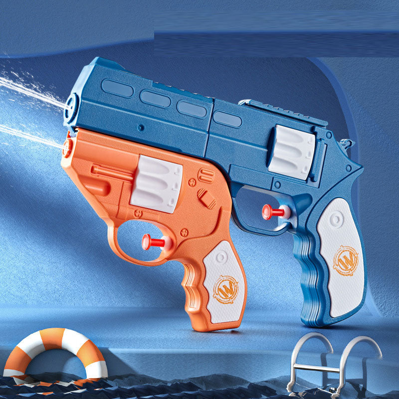 children's push-type transparent gear water gun detachable double gun beach water toy