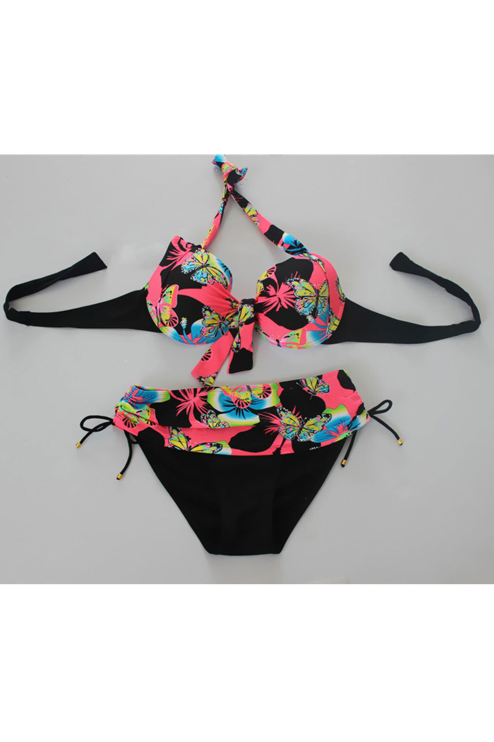 Jhon Peters Women Modern Tie Strap Printed Summer Two Piece Swimsuit-JPWSW72358