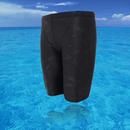 New waterproof water leg competition men's swimming trunks men's swimsuit five-point swimming trunks competitive swimming trunks