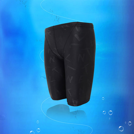 New waterproof water leg competition men's swimming trunks men's swimsuit five-point swimming trunks competitive swimming trunks