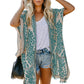 Womens Printed Beach Cover Up Fashionable Summer Open Front Loose Cover Up