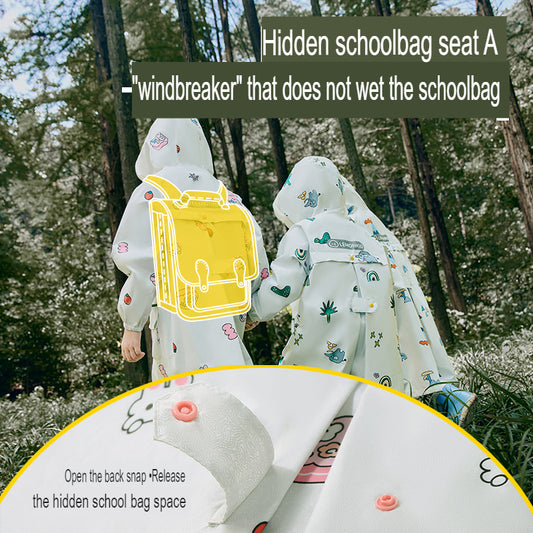 children's raincoat boys and girls kindergarten students light and breathable rainproof clothing children's poncho