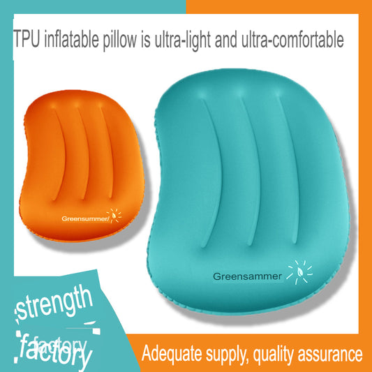 ultra-light sleeping pillow TPU leisure office lunch break outdoor inflatable cushion neck pillow car inflatable waist pillow