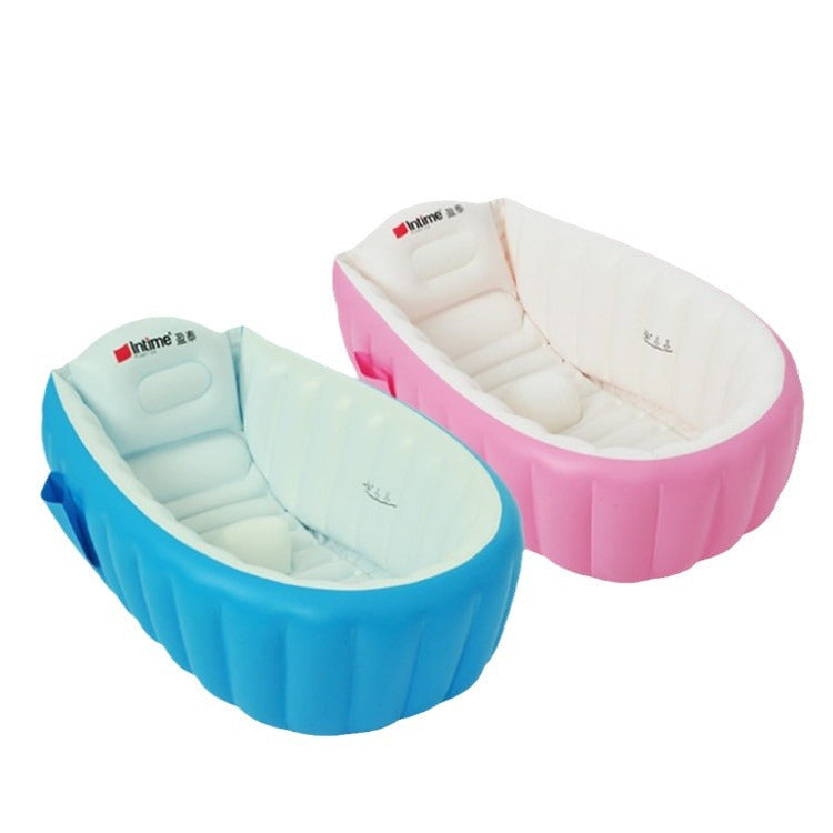 children's inflatable bathtub thickened large backrest baby shower baby bathtub