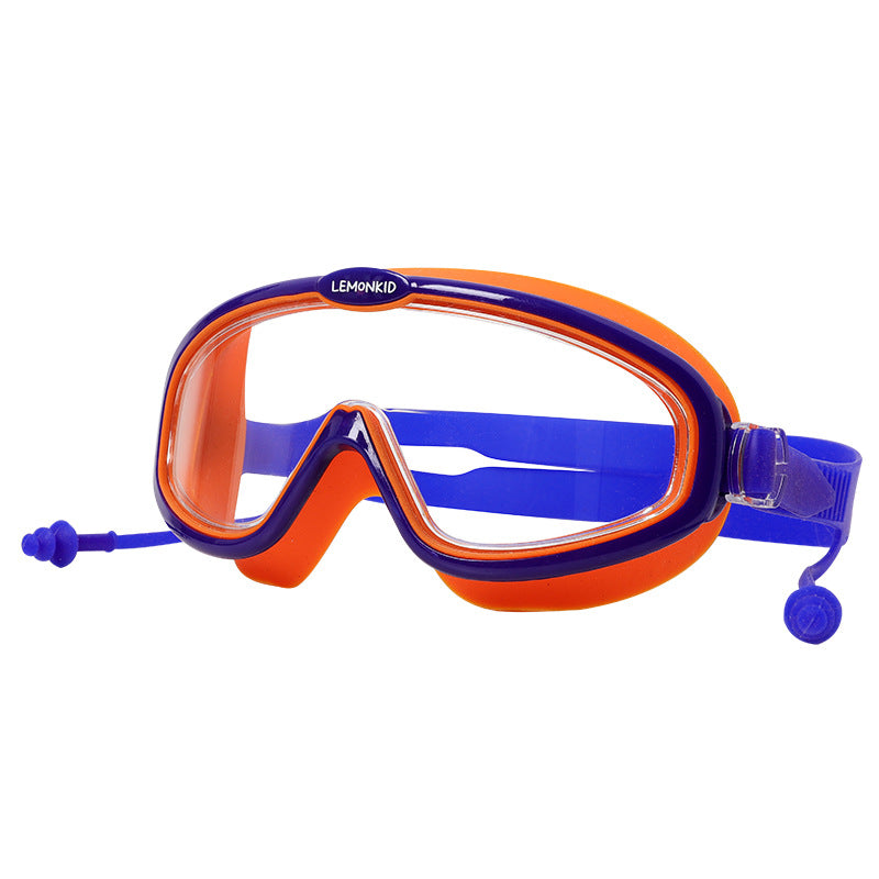 children's swimming goggles for boys and girls waterproof and anti-fog HD large frame swimming goggles baby diving equipment