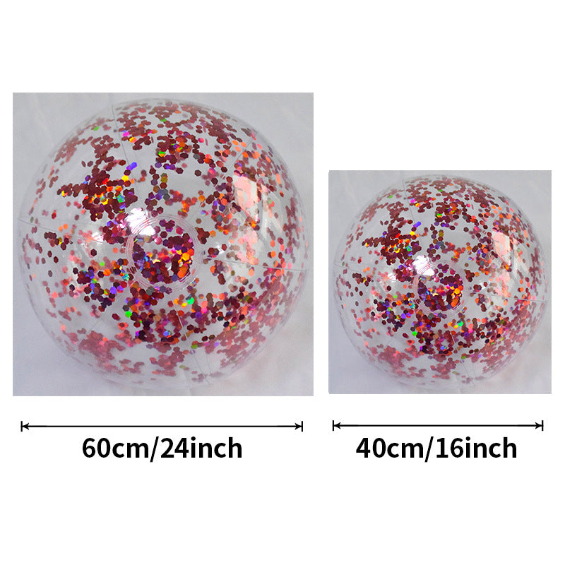 inflatable sequin beach ball flash ball water toy party props beach ball