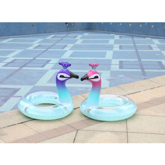 children's cartoon double-layer thickened PVC children's swimming ring cartoon sequined swimming ring