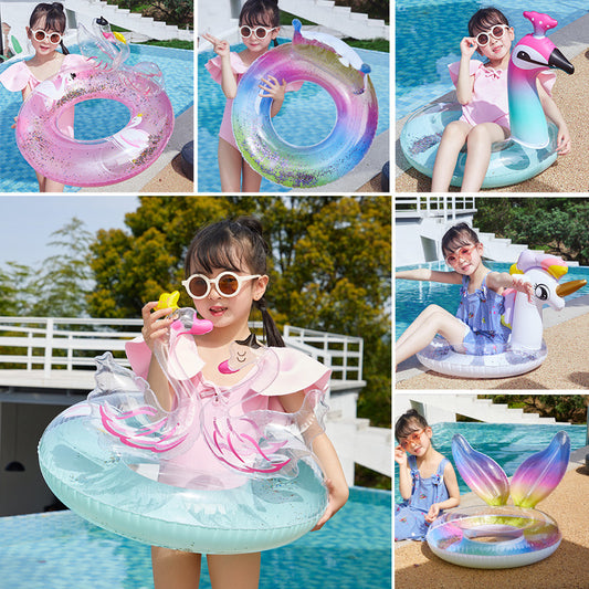 Children's thickened swimming ring wings outdoor water inflatable toy swimming ring
