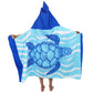 Children's bathrobe poncho microfiber cartoon children's swimming hooded wearable baby bath towel poncho