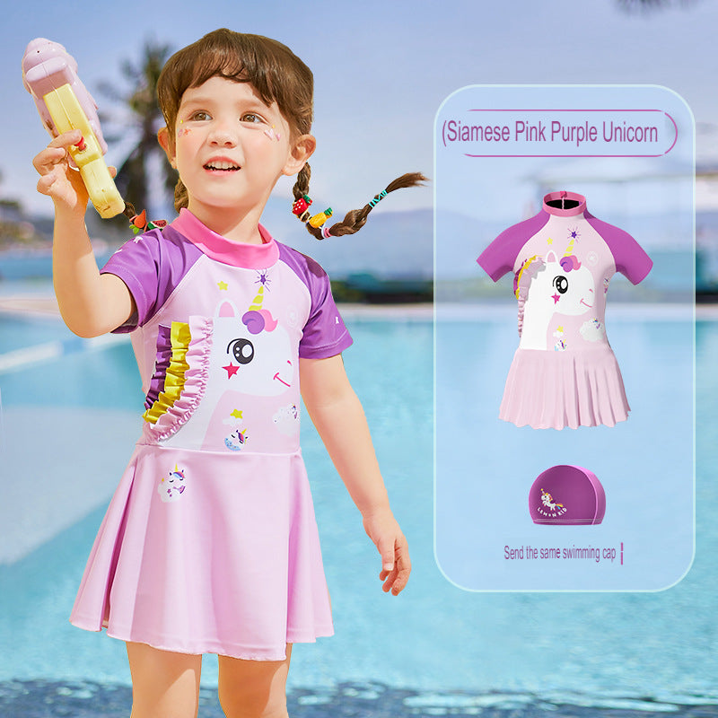 children's swimming style swimsuit for children, middle and large children's swimsuits for girls
