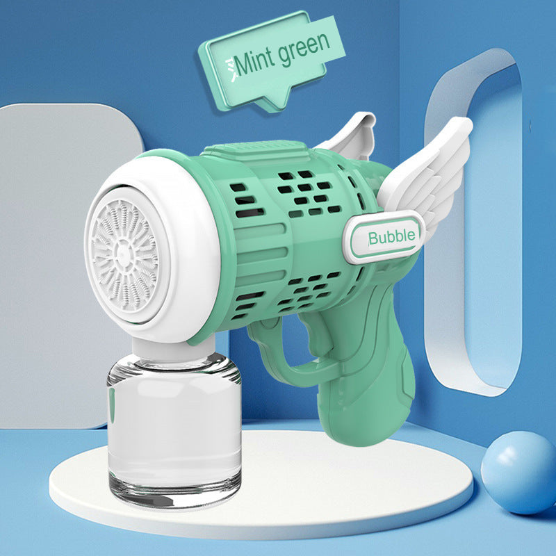 small steel cannon bubble gun children's electric handheld 23-hole Internet celebrity Gatling bubble machine toy