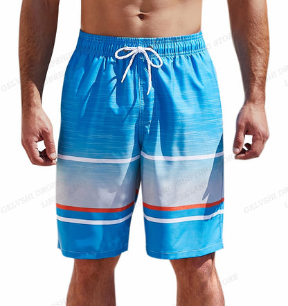 Men's swimming beach bar Sripted Swim shorts